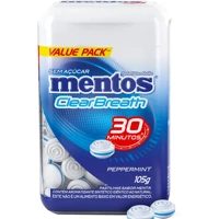 Imagem da promoção Pastilhas Mentos Clear Breath Peppermint, Sem Açúcar, Sabor de Menta, 105g - 150 Unidades