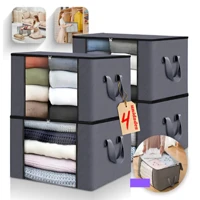 Imagem da promoção Kit 4 Peças De Saco Organizador Edredom Cobertor Guarda Roupa Armário Anti-Poeira Umidade Insetos Mu