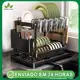Escorredor Organizador de Louças Preto Aço Inoxidável Rack Cozinha Suspensa Louça Organizador Estant em oferta