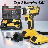 Imagem da promoção Parafusadeira Furadeira 48V 2 Baterias Com Maleta e Acessórios Completo