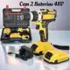 Parafusadeira Furadeira 48V 2 Baterias Com Maleta e Acessórios Completo em oferta
