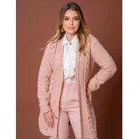 Imagem da promoção Cardigan sobretudo tricot casaco tricô trança elegante Kimono