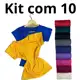 Kit 10 Blusas Femininas T-Shirt em Malha Canelada - Conforto e Estilo para Todas as Ocasiões em oferta