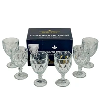 Imagem da promoção Jogo de Taças Copos Cristal Ecológico Diamond 340ml Com 6 Peças
