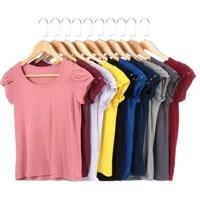 Imagem da promoção Kit 4 Blusa Feminina Manga Curta Dupla Tshirt Basica Blusinha