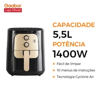 Imagem da promoção Fritadeira Elétrica Sem Óleo Air Fryer 5.5L Gaabor Jumbo Family 1400w 127V/220V Vintage