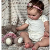 Imagem da promoção Bebê Reborn Boneca Silicone Pintado Menina Realista 48cm Original Olhos Castanhos