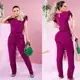 Conjunto Feminino Casual Elegante Blusa Calça em Linho Com Babado Na Manga Cores Verão 2023 Roupa Fe em oferta