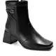 Bota Feminina Lumiss Salto Bloco Baixo Cano Curto Detalhe Metal em oferta