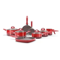 Imagem da promoção Jogo De Panelas Brinox Ceramic Life Smart Plus Vermelho 8pc