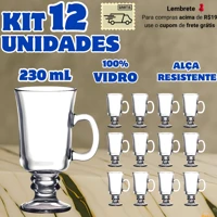 Imagem da promoção Jogo Caneca de Capuccino Nespresso Em Vidro Irish Coffee - 12, 6 ou 2 Peças - 230mL