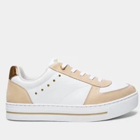 Imagem da promoção Tênis Ramarim Casual Feminino - Branco+Bege