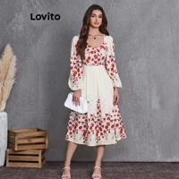 Imagem da promoção Lovito Vestido elegante com estampa floral para mulheres