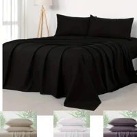 Imagem da promoção Jogo De Lençol Casal 04 Pecas Micro fibra Liso Premium Extra Macio Roupa de Cama
