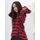 Camisa Feminina Flanelada Xadrez Blusa Flanelado Feminina Camisa Flanelada Xadrez Feminina com capuz em oferta