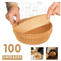 Imagem da promoção Forma De Airfryer Descartável Redondo Antiaderente Para Cozimento Papel Fritadeira Cozimento Proteto