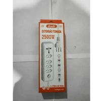 Imagem da promoção Extensão Régua de 5 Tomadas 2 Tomadas Universal 2 Porta USB 1 Tipo-C 1,90m Bivolt - A631