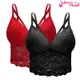 Kit 2 Cropped Top de Renda Feminino Alça Dupla Com Regulagem e Bojo em oferta