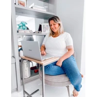 Imagem da promoção Mesa de Apoio Lateral Sofá para Estudos Trabalho Lazer Aço e Mdf Madeira