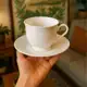 Jogo Xícaras Café Chá Com Pires 65ml 12 Peças Porcelana Branco Resistente Kit Elegante Mesa Asdra em oferta