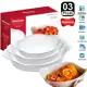 Kit 03 Assadeiras Opaline marinex PMG Travessa Forma Travessas Vidro Branco Brilhante Resistente em oferta