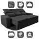 Sofá 3 Lugares Retrátil e Reclinável Cama inBox Senses 2,00m Velusoft Preto em oferta