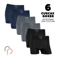 Imagem da promoção Kit 6 Cuecas Boxer Sem Costura em Microfibra RP