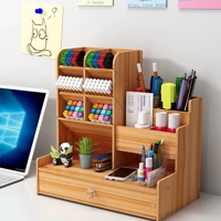 Imagem da promoção Organizador De Mesa Mdf Escritório Multiuso C/ Gaveta Nicho Canetas