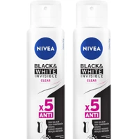 Imagem da promoção Kit Desodorante Aerossol Black & White Clear 150ml - 2 Unidades NIVEA