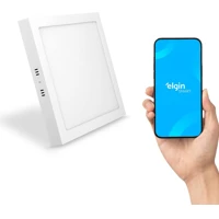 Imagem da promoção Luminária LED Inteligente 24W 3000-6500K Elgin Quadrada de Sobrepor Wi-Fi Bivolt Compatível com Alex