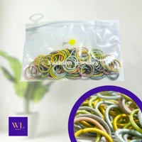 Imagem da promoção Kit 300 Unidades Elástico Fino Colorido Confortável Infantil/Elástico de Cabelo Premium