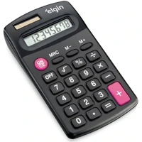 Imagem da promoção Calculadora de Bolso 8 Dígitos CB 1485 Preta Elgin