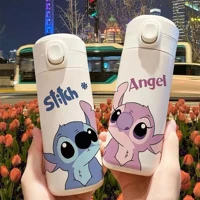 Imagem da promoção Garrafa Térmica Lilo e Stitch 420ml Água Café Chá Medidor de Temperatura