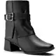 Bota Feminina Lumiss Salto Bloco Baixo Cano Baixo Fivela Bico Redondo em oferta