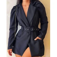Imagem da promoção Blazer Sobretudo Feminino Max Blaser Acinturado Manga Princesa Com Cinto Encapado