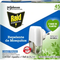 Imagem da promoção Repelente Eletrico Líquido À Base de Plantas 1 Aparelho e 1 Refil de 25,2ml - Raid Essencial