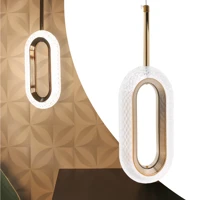 Imagem da promoção Luminária Pendente Orion Oval Led Moderno Dourado Pd35
