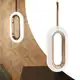 Luminária Pendente Orion Oval Led Moderno Dourado Pd35 em oferta