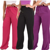 Imagem da promoção Kit 3 Calças Pantalona Feminina Cintura Alta Moda Tendência .