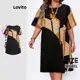 Lovito Vestido básico plus size com estampa geométrica casual e curva para mulheres em oferta