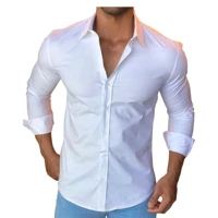 Imagem da promoção Camisa Social Masculina Slim fit Luxo Moda Estilosa Manga Longa