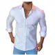 Camisa Social Masculina Slim fit Luxo Moda Estilosa Manga Longa em oferta