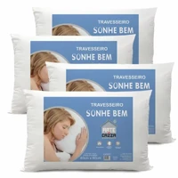 Imagem da promoção Travesseiro Sonhe Bem Antialergico Siliconado kit 4 Und Branco - Arte Cazza