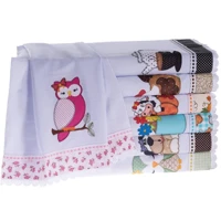 Imagem da promoção Pano de Prato Guardanapo Bordado Patchwork Pé de Galinha Kit 100% Algodão