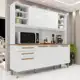 Armário de cozinha 6 portas 2 gavetas Adelle Yescasa jawt branco neve em oferta