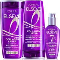 Imagem da oferta Kit Shampoo 400ml + Condicionador 400ml + Sérum 100ml L'Oréal Paris Elseve Colágeno