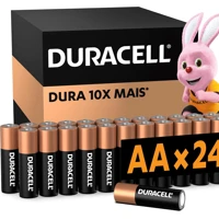 Pilhas Alcalinas AA Pequena Pack 24 Unidades - Duracell em oferta