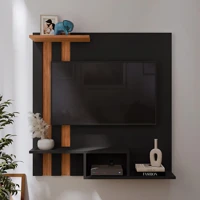 Imagem da oferta Estante Painel Home Suspenso Tv 32 Polegadas Sala Cor Preto/cedro gk