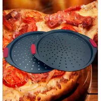 Conjunto de Formas para Pizza 2 peças Napoli em Aço Carbono - Basic+ em oferta na Americanas