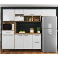 Imagem da promoção Cozinha Compacta Luma 4 Peças com Balcão e Tampo Espresso Móveis Saara/Branco